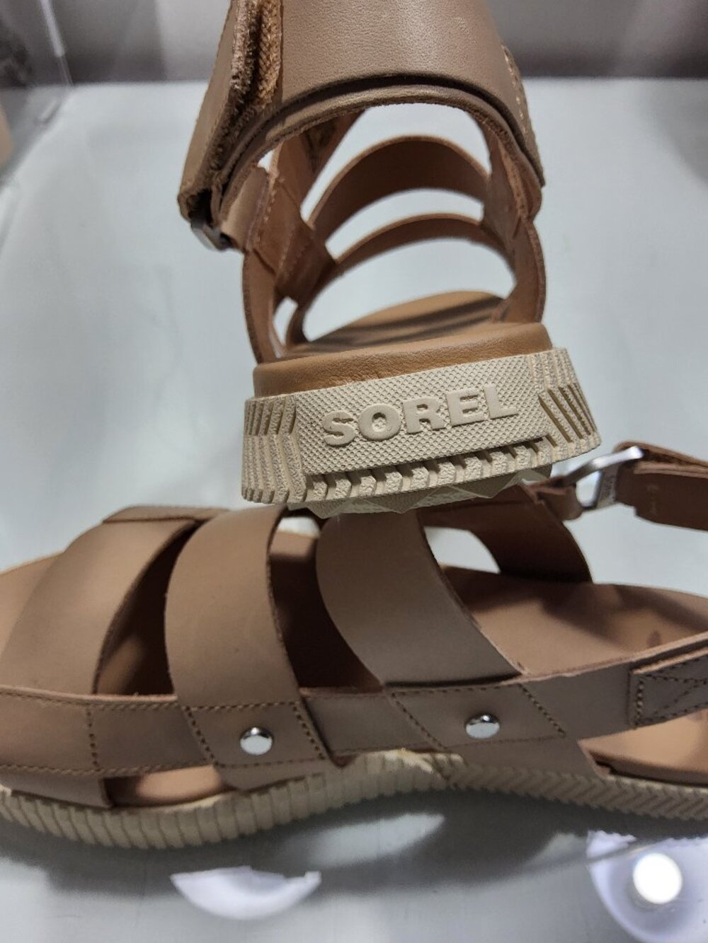 Sorel  ONA AVE Women's Strap Sandal Beige Leather US 10 MEW! - Picture 7 of 7